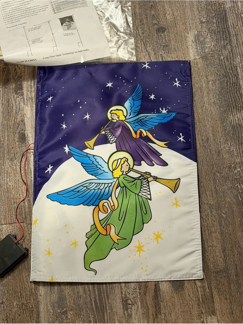 Garden Flag Religious Angel Evergreen Decorative Flag Reflections Design